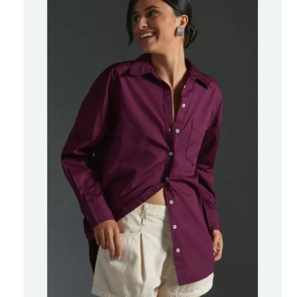Anthropologie Tops - NWT! Anthropologie Maeve The Bennet Oversized Cotton  Buttondown Shirt 1X
